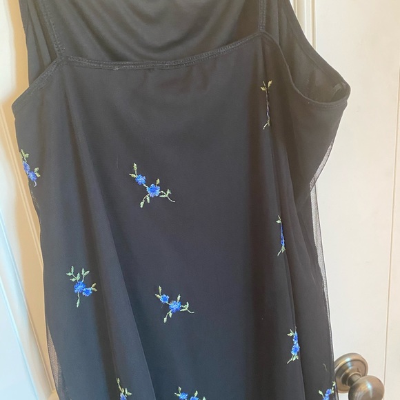 Candy Rocket Black & Floral Slip Dress 0X / 14W - Picture 4 of 5